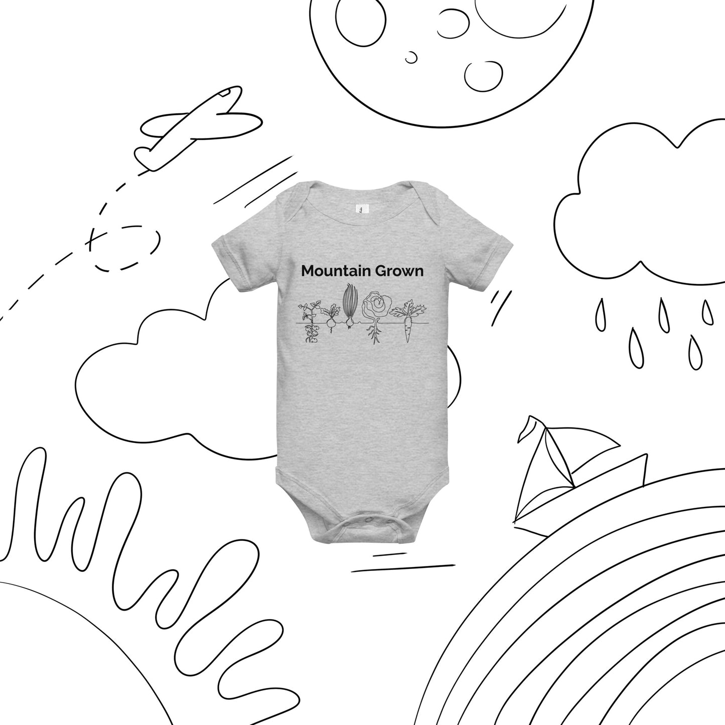 Mountain Grown baby short sleeve one piece