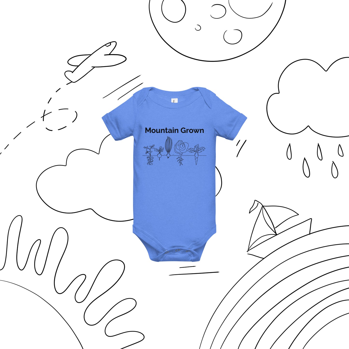Mountain Grown baby short sleeve one piece