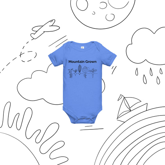 Mountain Grown baby short sleeve one piece