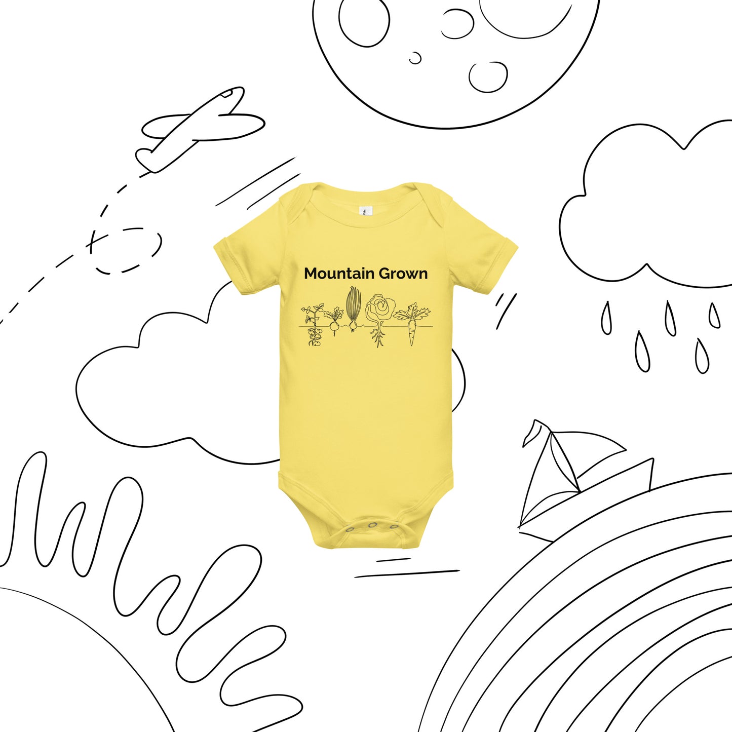 Mountain Grown baby short sleeve one piece